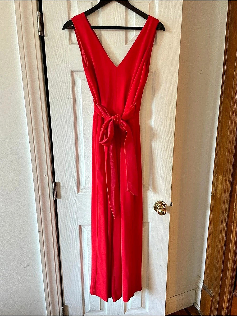 J.Crew Red Wide Leg Jumpsuit Size 8 - Picture 2 of 4